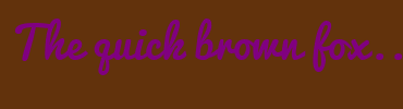 Image with Font Color 800080 and Background Color 62320C